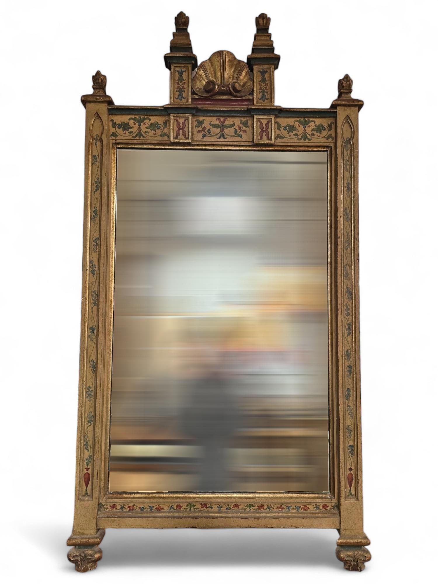 20th C. Italian Style Gold Painted Wall Mirror (1 of 6)
