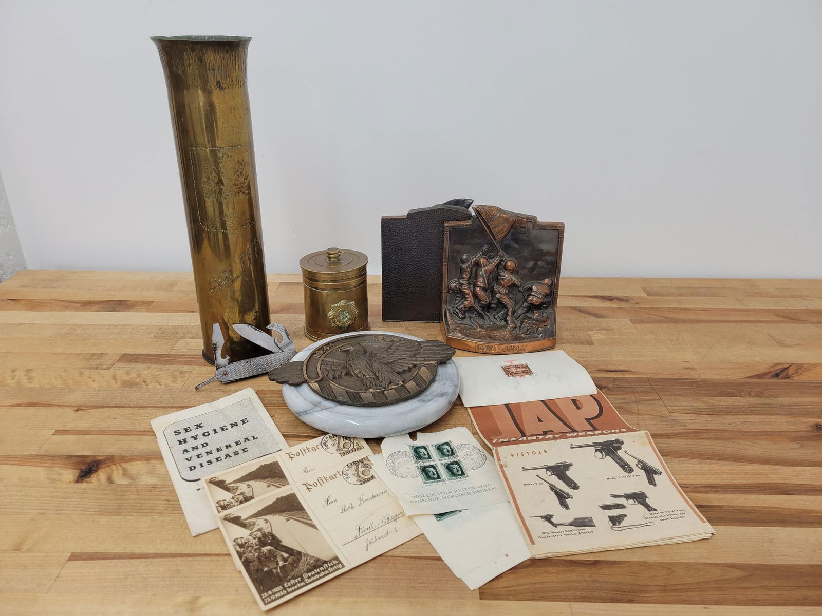 Assorted Military Grouping w/ Trench Art (1 of 20)