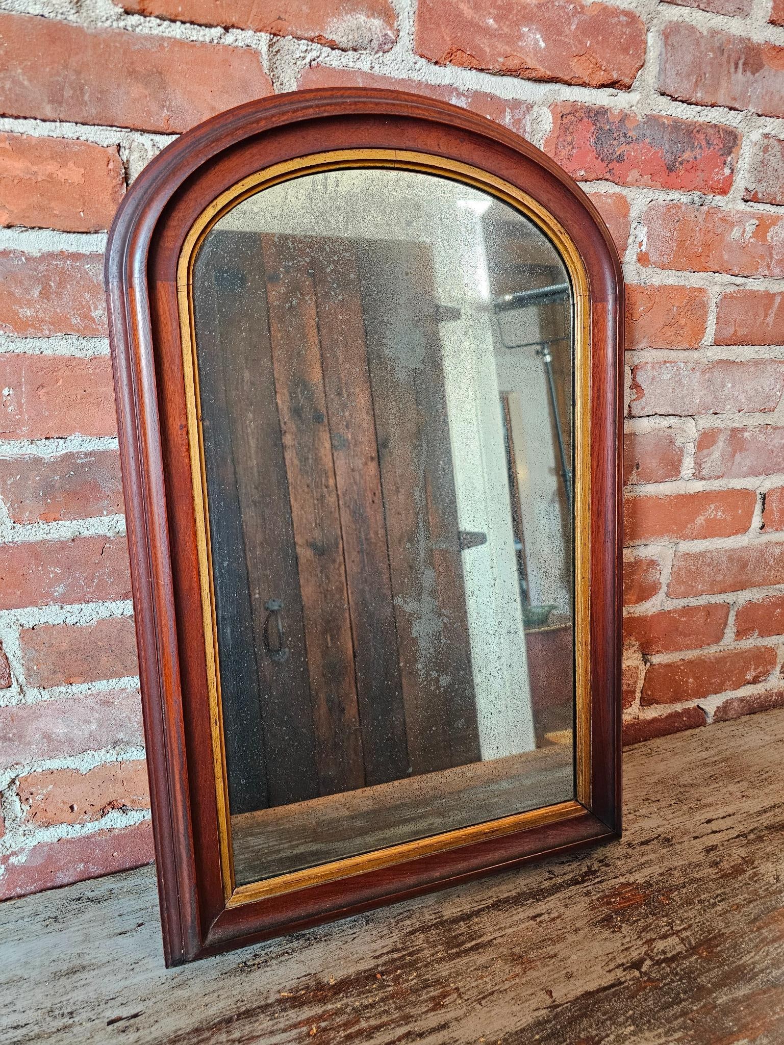 Antique Wood Framed Wall Mirror (1 of 6)