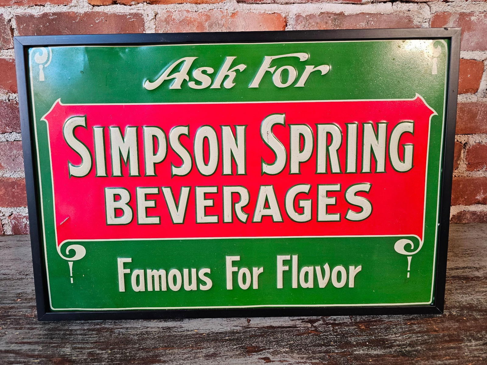 Vintage Simpson Spring Beverages Tin Sign (1 of 5)