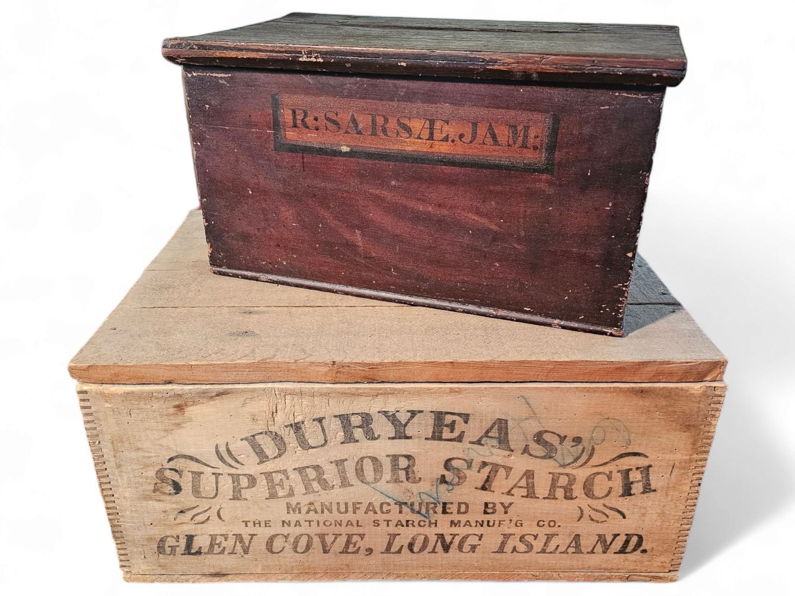 Two Antique Wooden Advertising Crates (1 of 13)