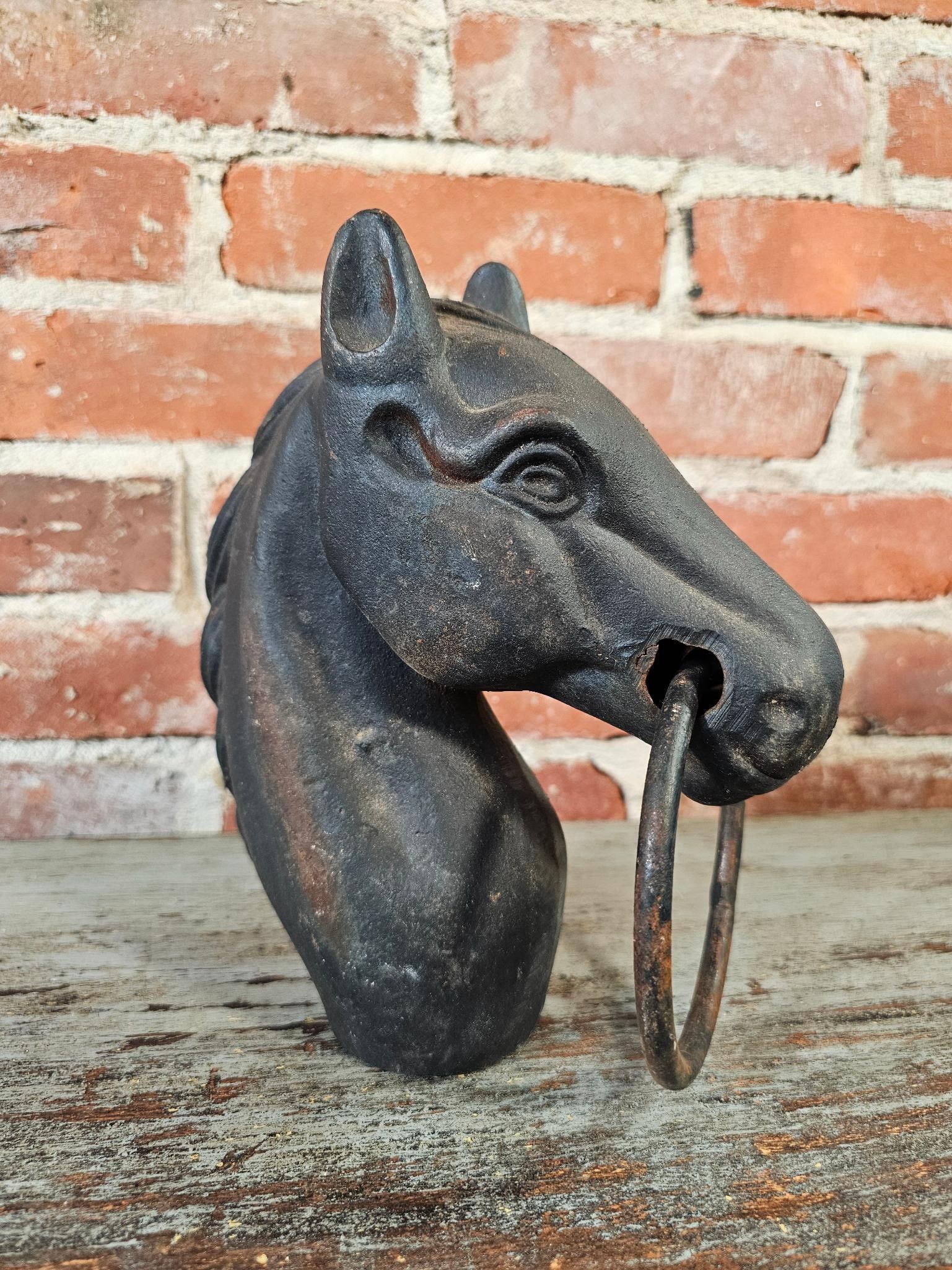 Cast Iron Horse Head Hitching Post Topper (1 of 7)