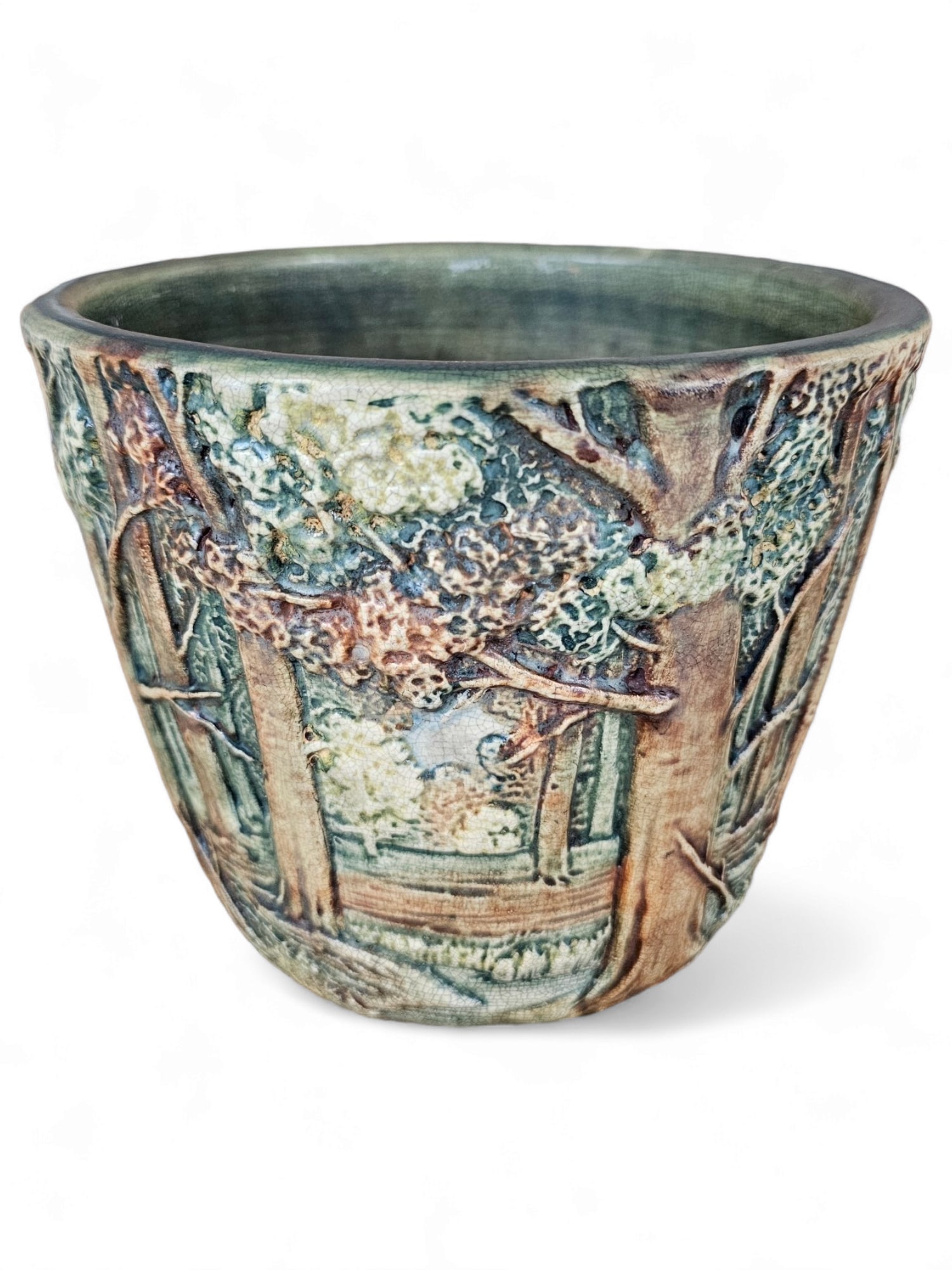 Weller Pottery 1920s Forest 9" Jardiniere Planter (1 of 9)