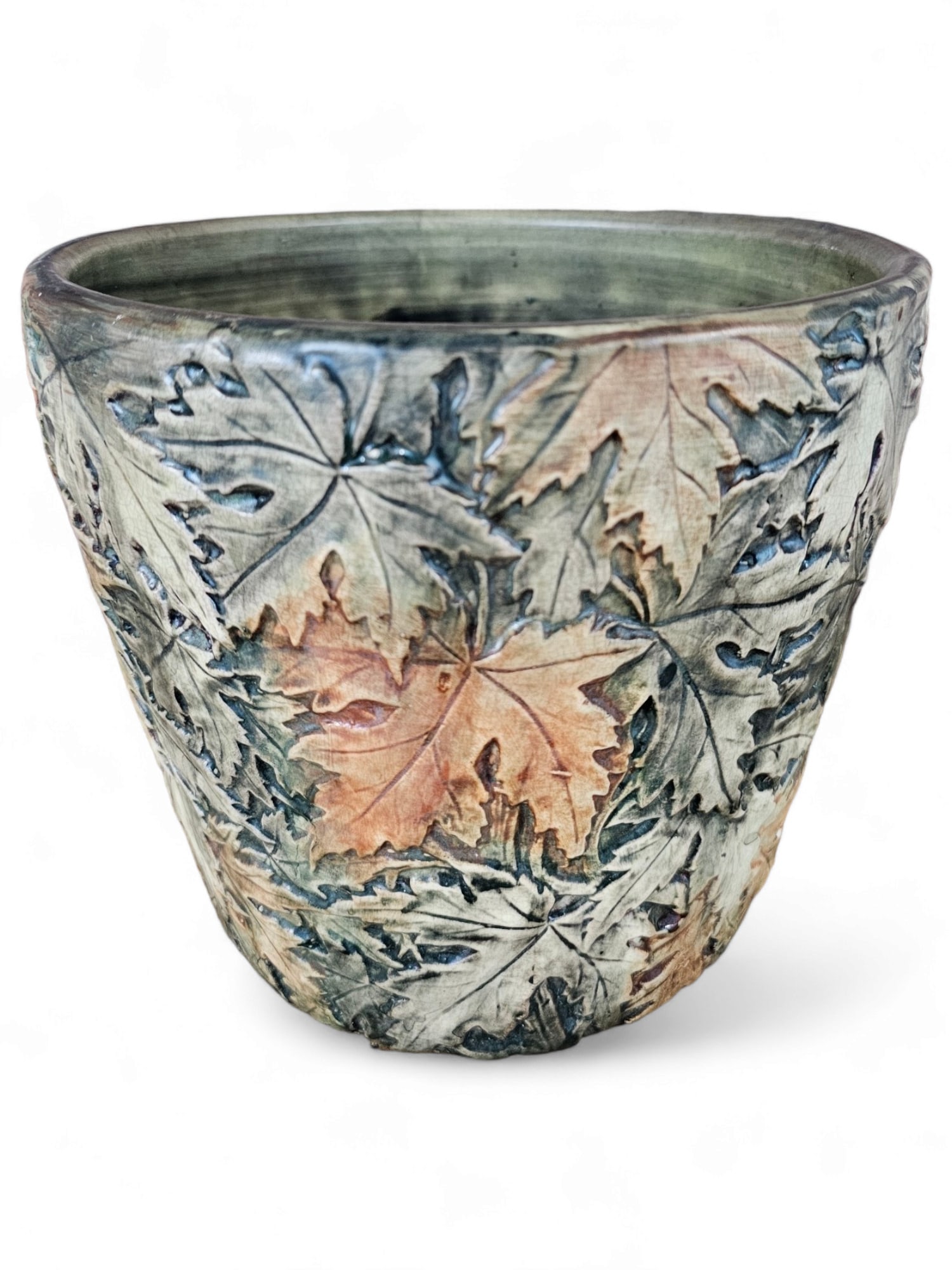 Weller Pottery 1920s Woodcraft Leaf Planter - 9.5" (1 of 12)