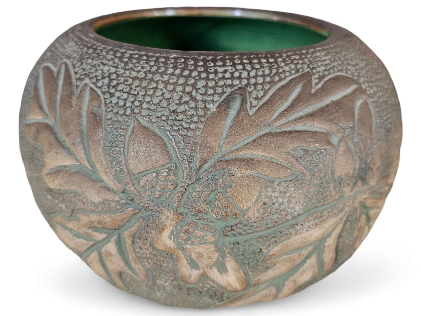 Early 20th C Red Wing Stoneware Acorn Planter - 9" (1 of 8)