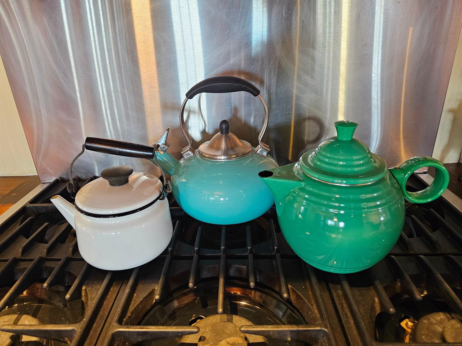 3pc Lot of Vintage Teapots - Fiesta Enamelware (1 of 13)