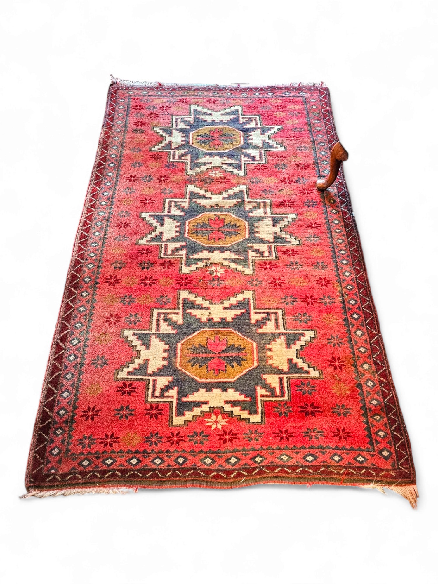 Antique Afghan Oriental Rug - 71" x 43.5" (1 of 5)