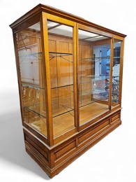 Large Antique Oak Trophy Cabinet