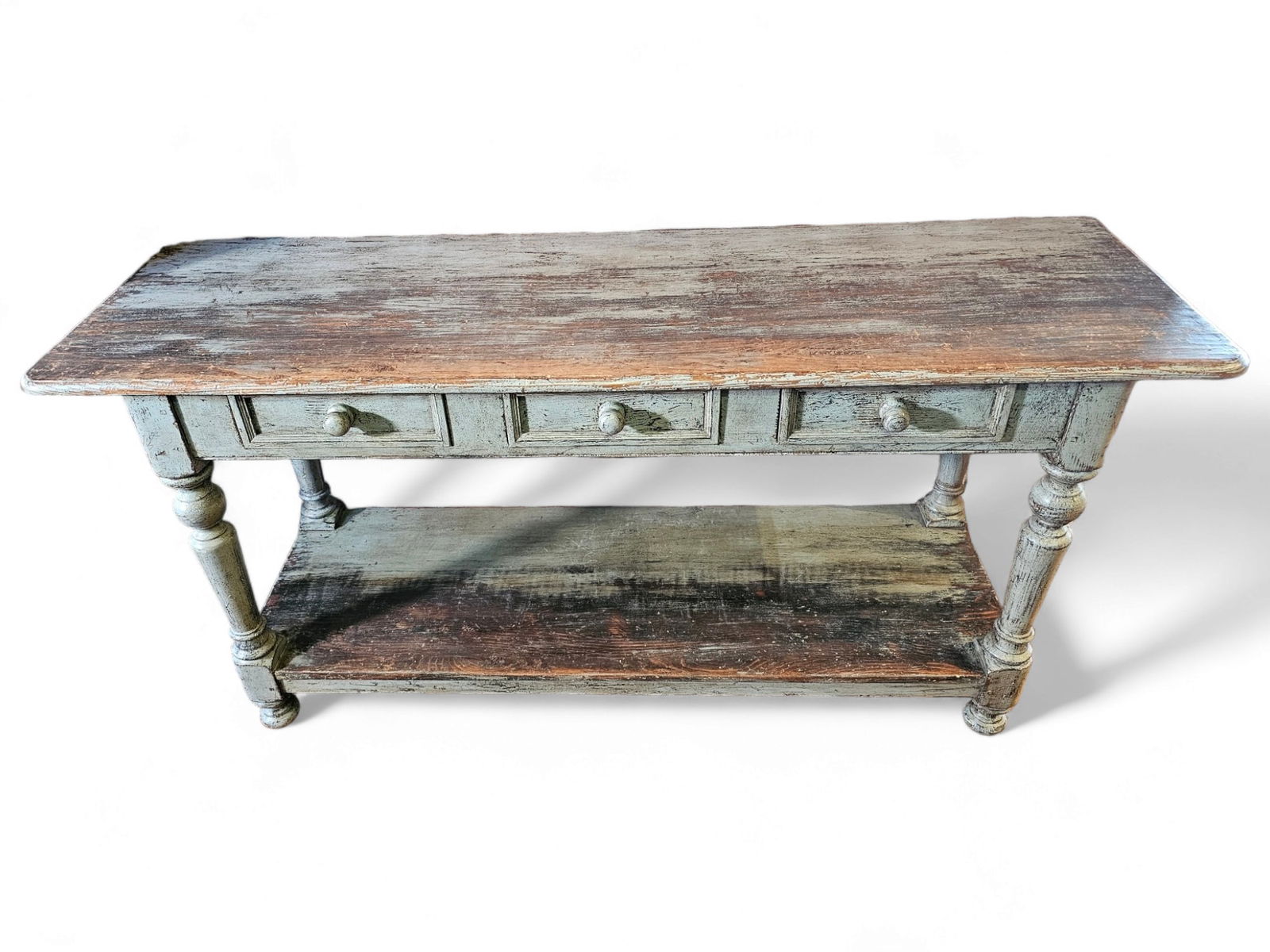 Antiqued Wood Console Table (1 of 18)