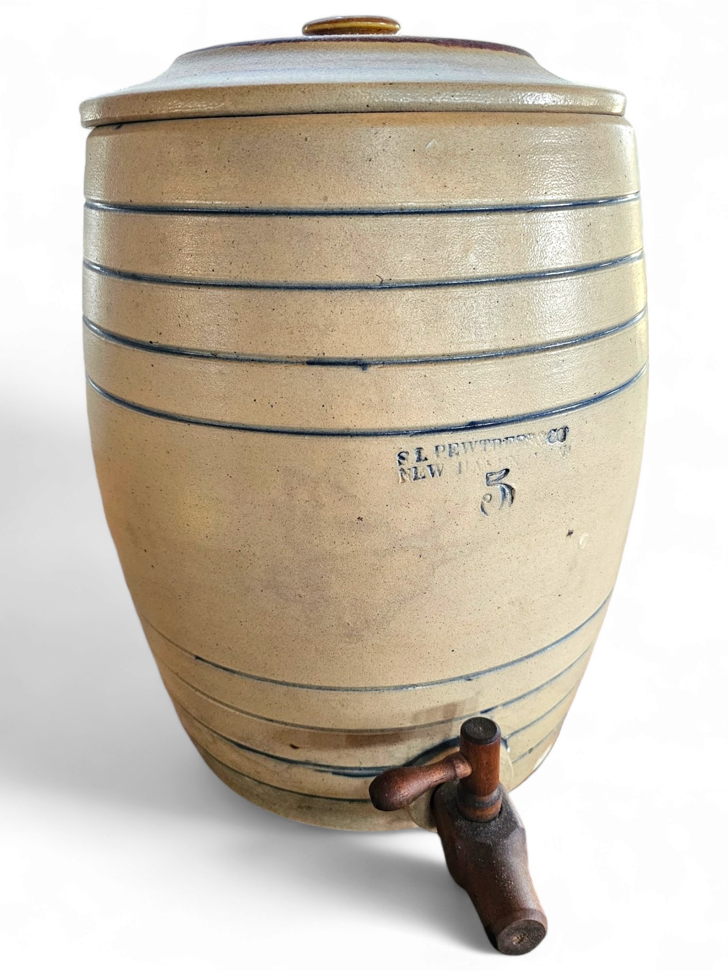 S.L. Pewtress Stoneware 5 Gallon Water Cooler (1 of 20)