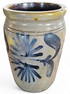 Antique Cobalt Decorated Stoneware Crock