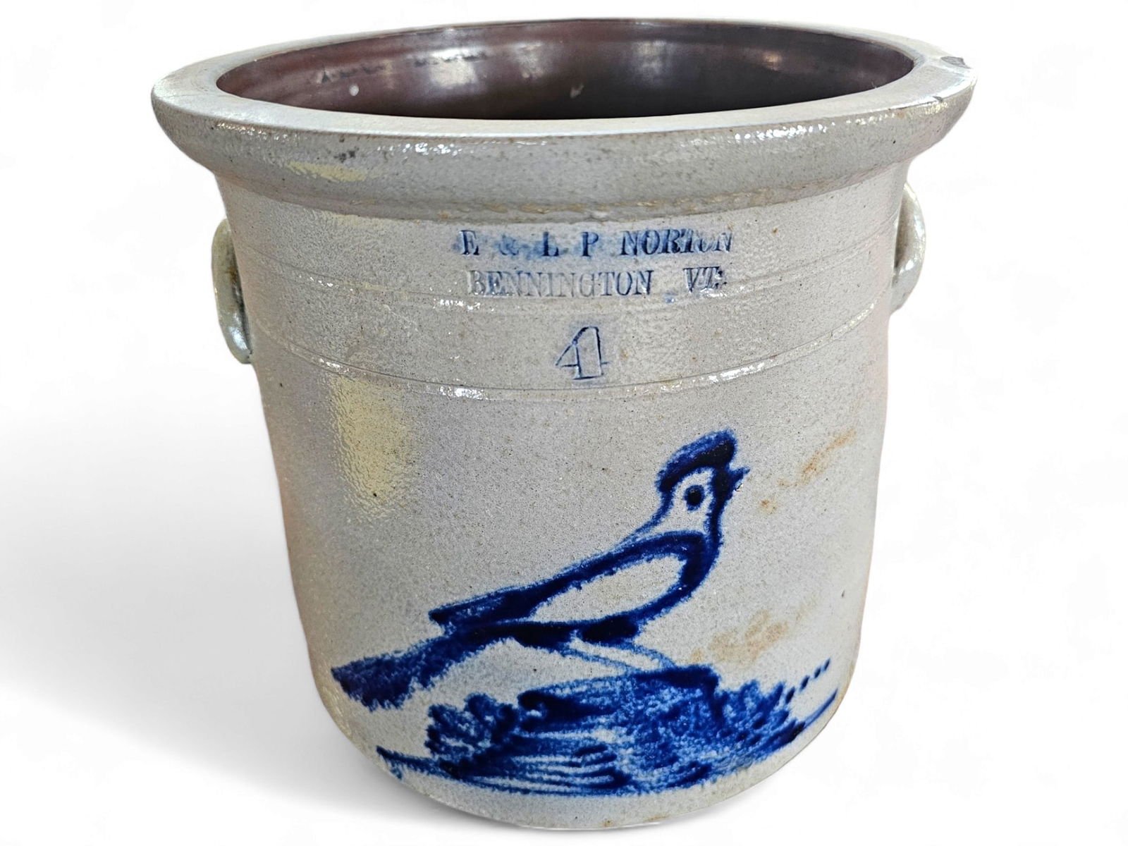 E & L.P. Norton Bennington VT Stoneware Crock (1 of 12)