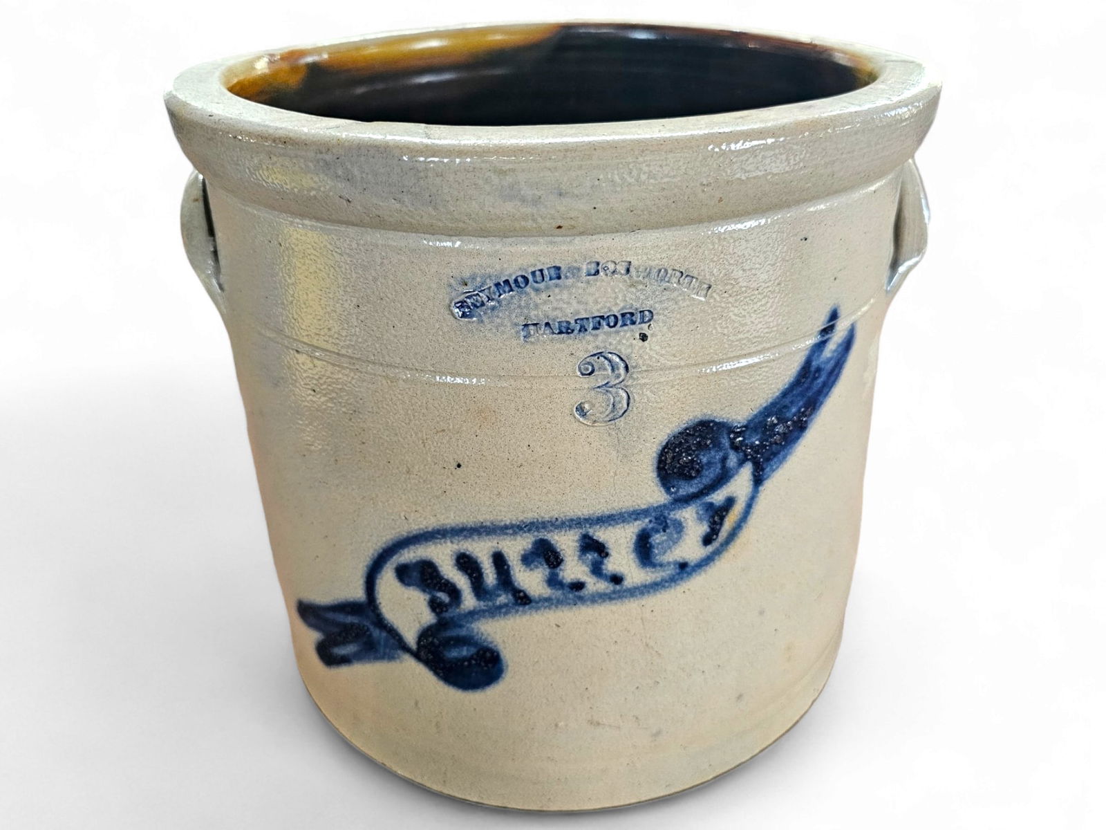 3 Gal Seymour & Bosworth Hartford CT Crock (1 of 11)