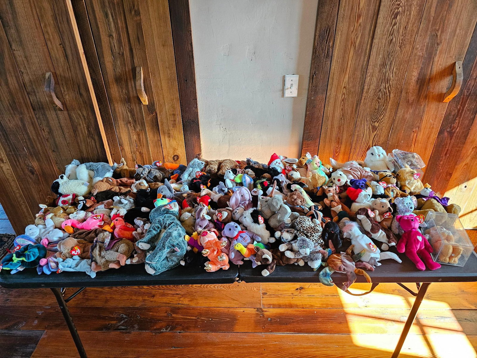 Collection of TY Beanie Babies: This lot includes a large collection of Beanie Babies, these have been in storage for almost 20 years and are mostly all in great condition. Most if not all have their original tags, see photos for lo