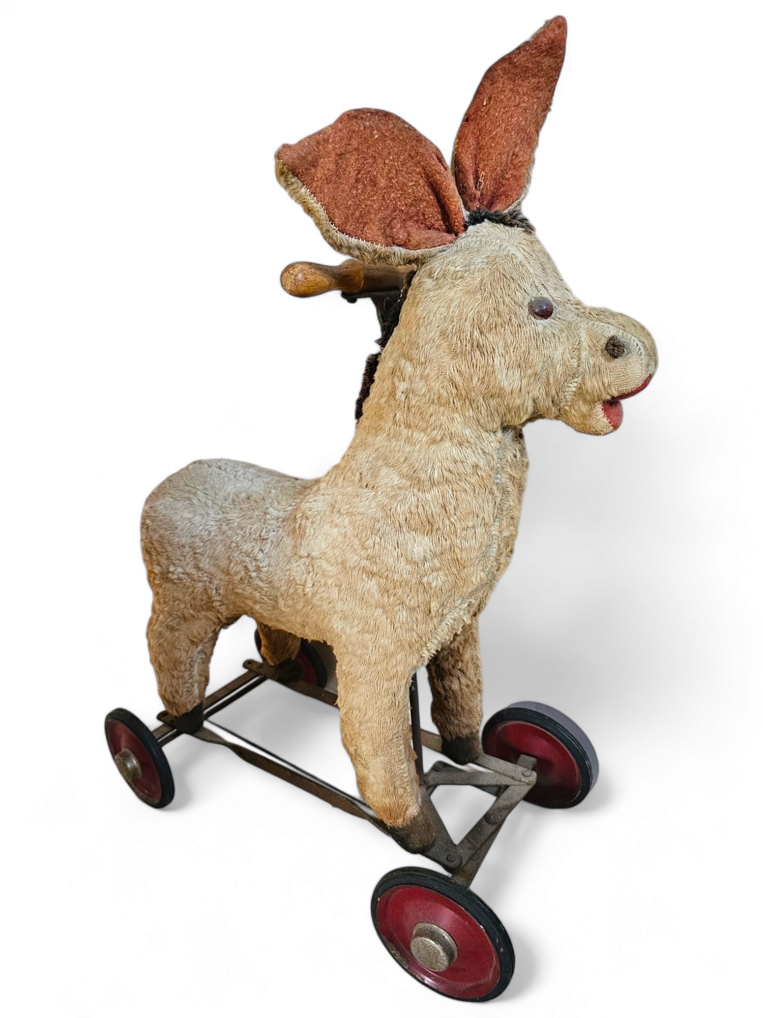 Early Childs Ride On Mohair Stuffed Donkey (1 of 6)