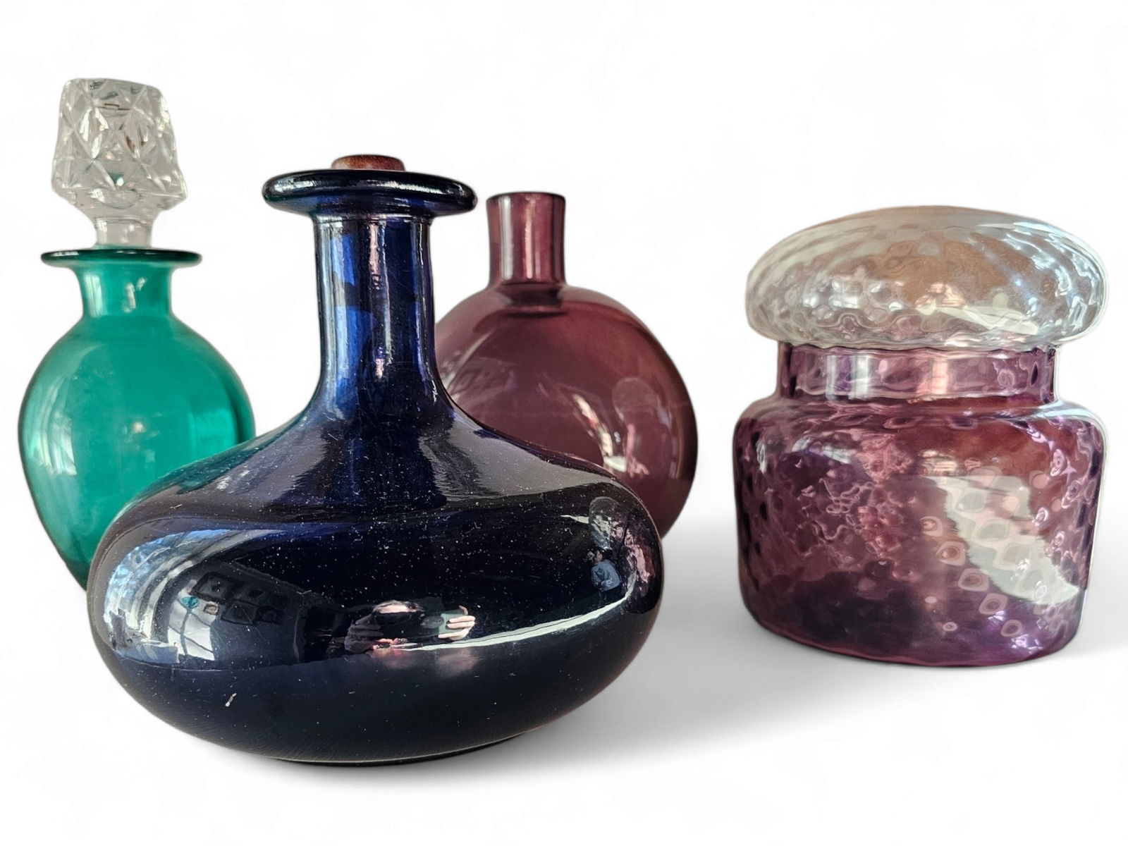 (4) Four Antique Glass Decanter Bottles (1 of 10)