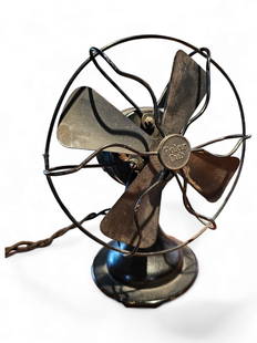 1920s Polar Cub Electric Fan: Fan is in great antique condition with original cord. Will spin very slowly when plugged in. Needs to be cleaned or lubricated. AC Gilbert Co out of New Haven CTMeasurements: 7"L x 8.5"H Base 4.25"Fee