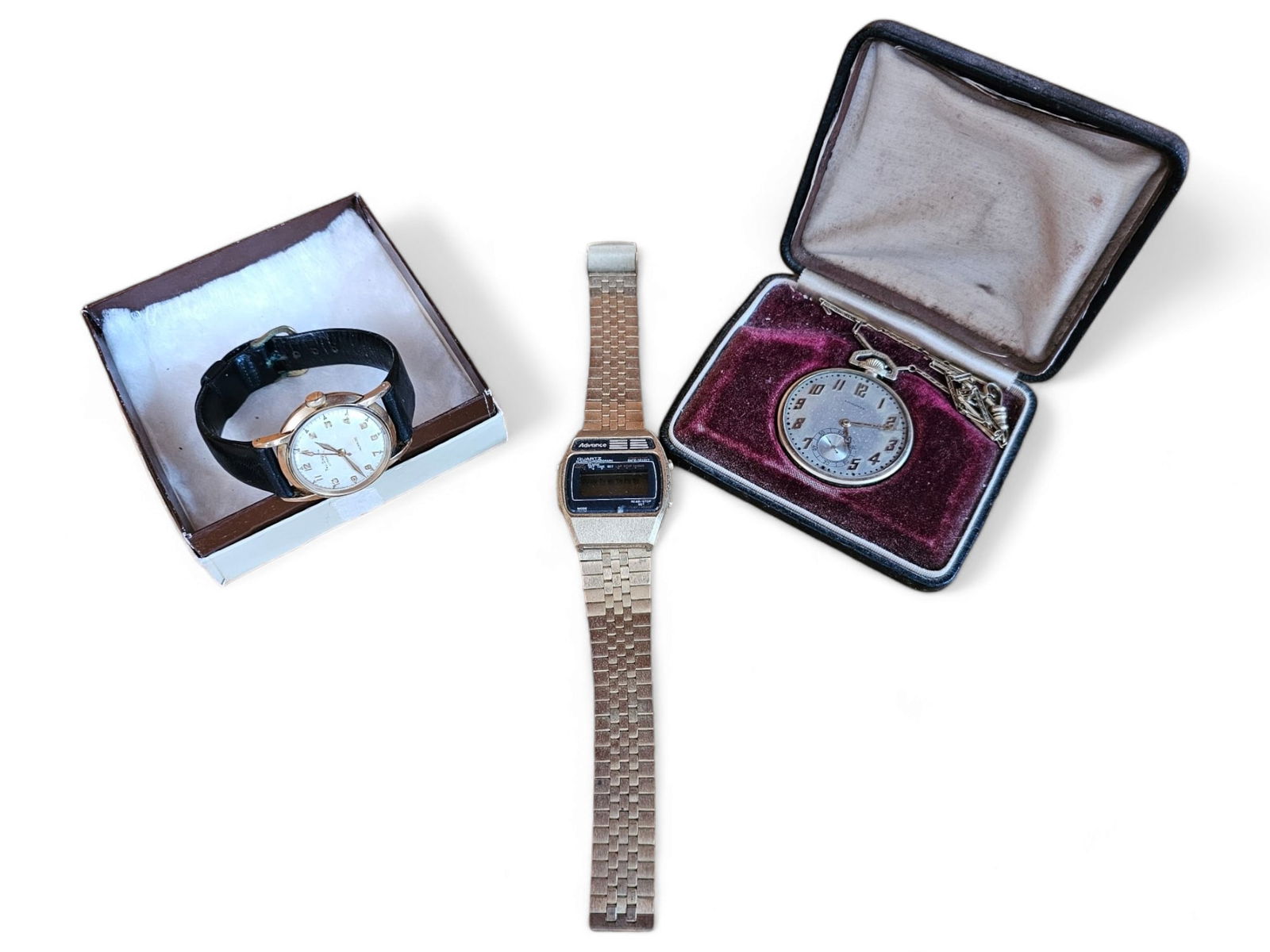 3 pc Grouping of Vintage Watches - Wrist & Pocket (1 of 11)