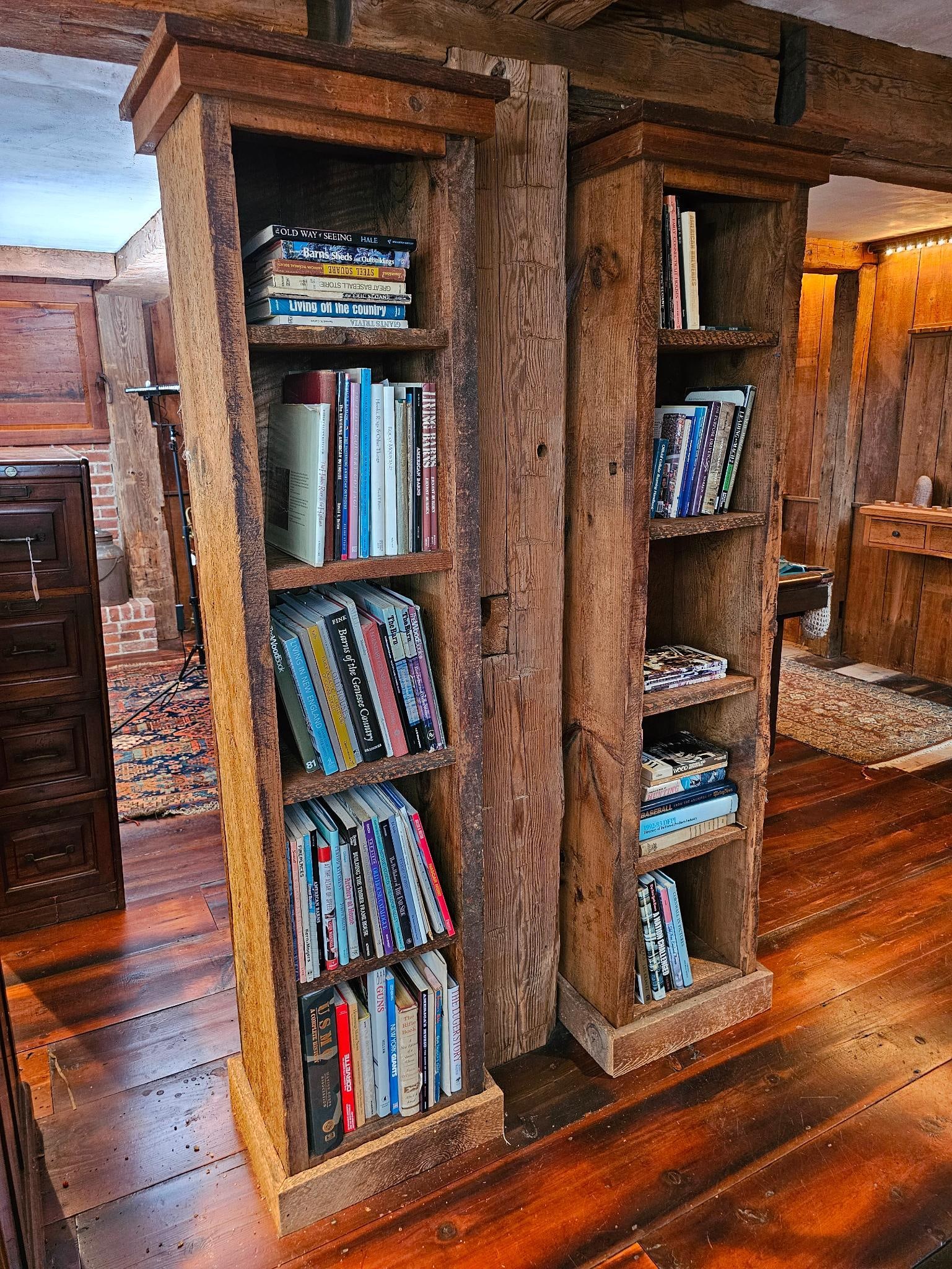 Pair of Reclaimed Barn Wood Bookshelves (1 of 9)