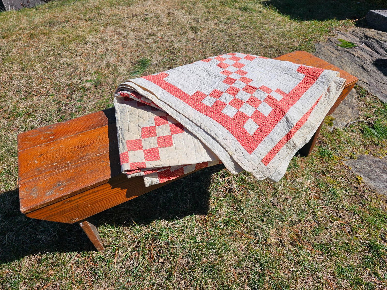 Estate Found Vintage Handmade Quilt - Lot 5 (1 of 8)