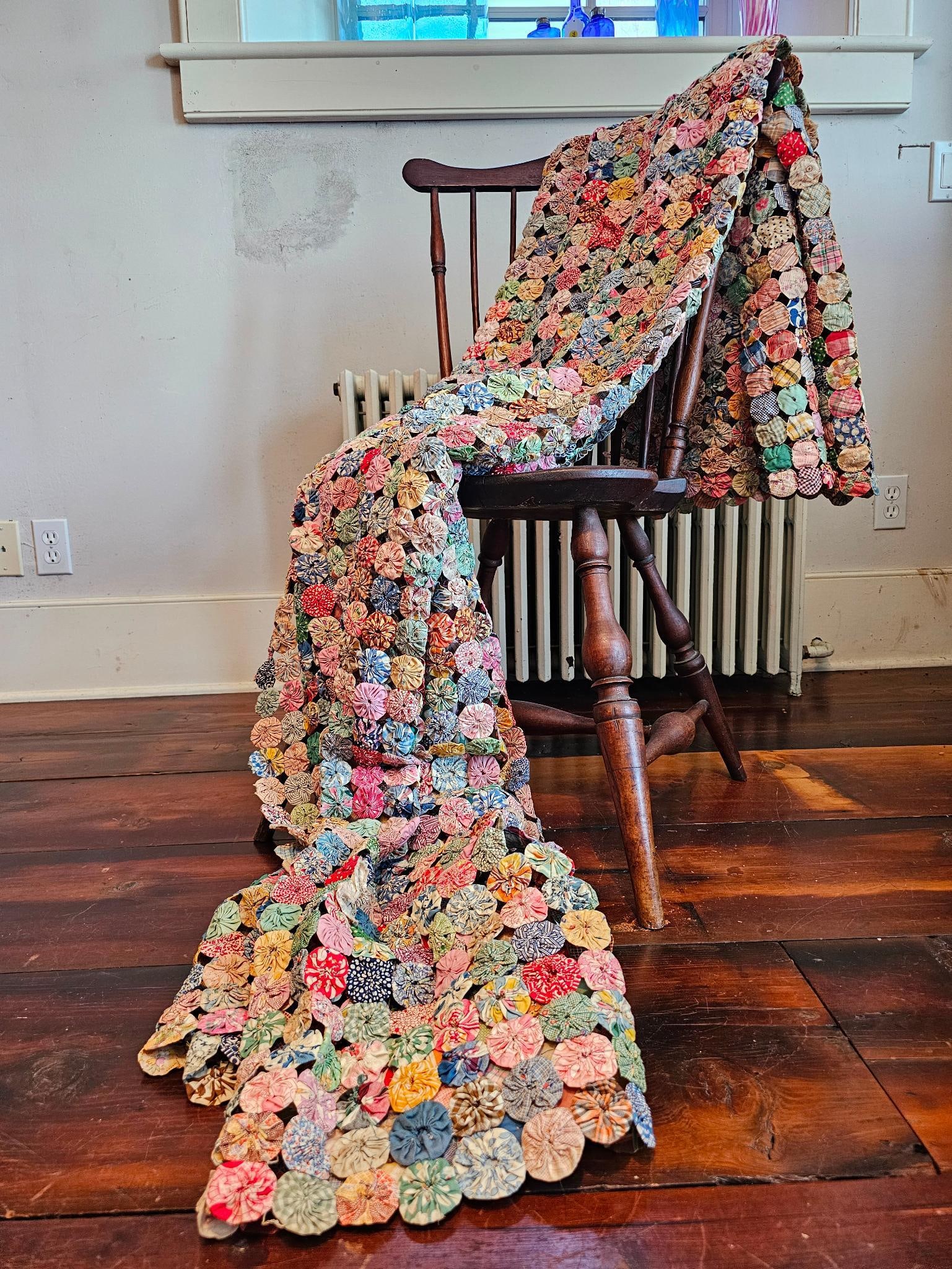 Estate Found Vintage Handmade Quilt - Lot 8 (1 of 8)