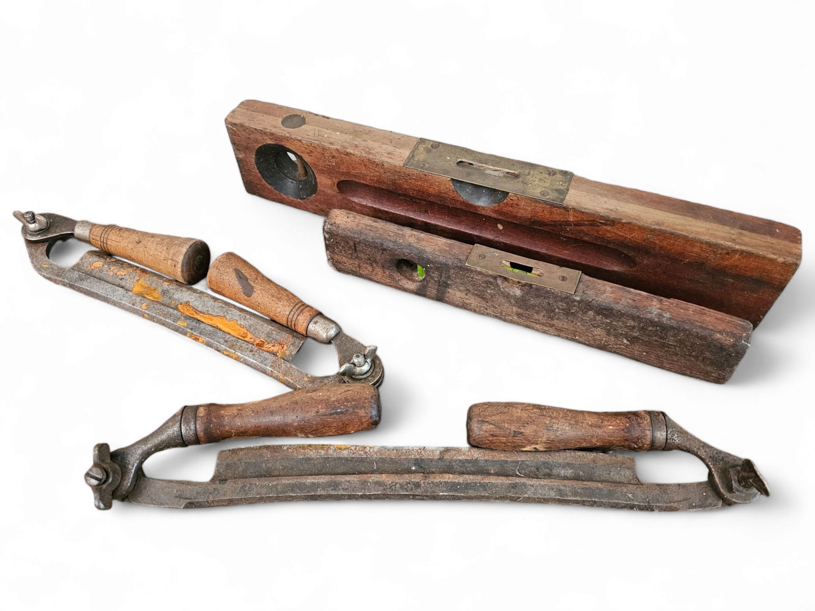 Antique Folding Draw Knifes & Wooden Levels (1 of 11)