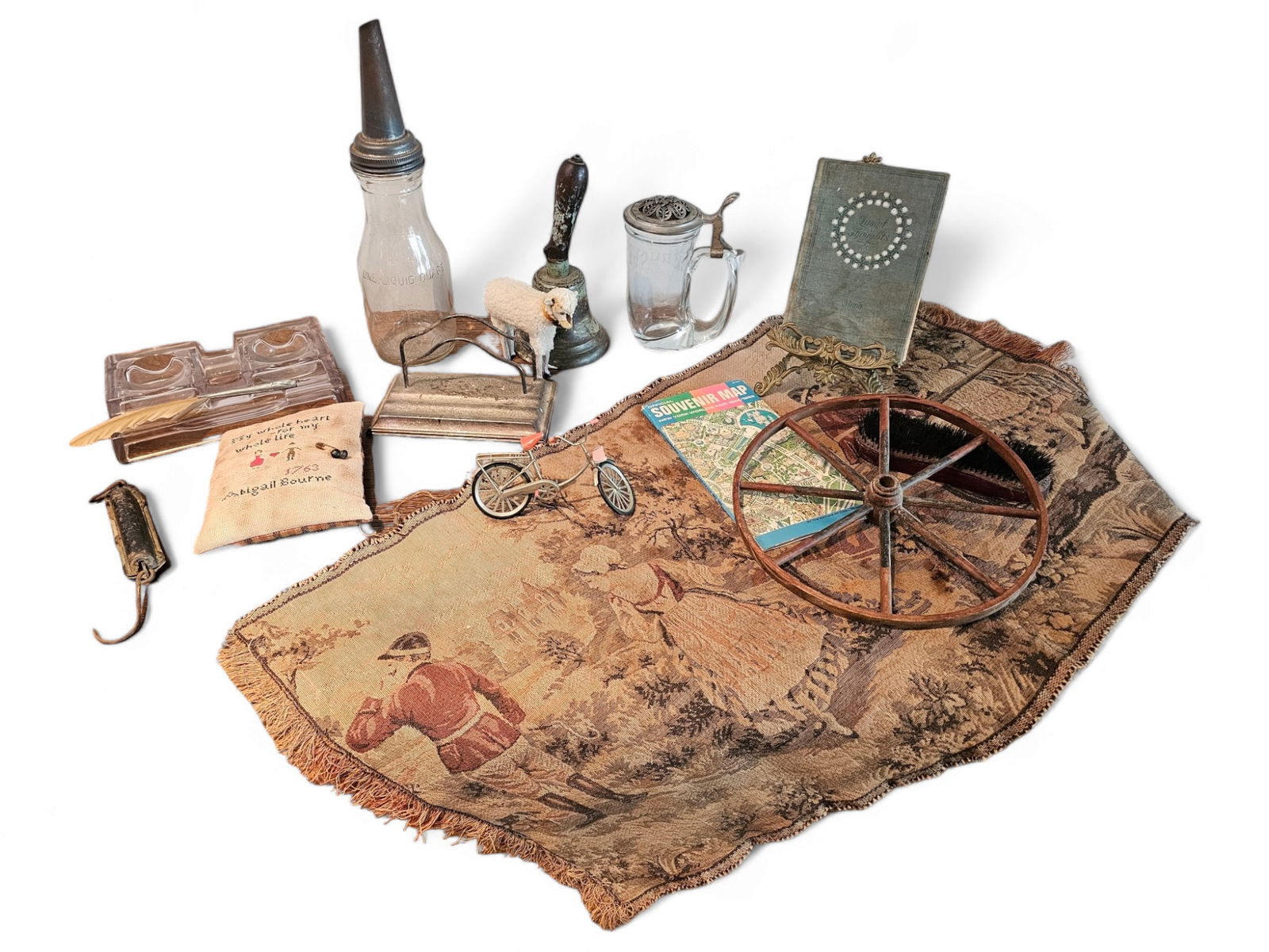 Lot of Primitive Antiques: This lot includes a small grouping of primitive antiques as seen in the photos, see lot photos for details, contents and conditions. Fee for Transport back to Oakville Gallery: $25