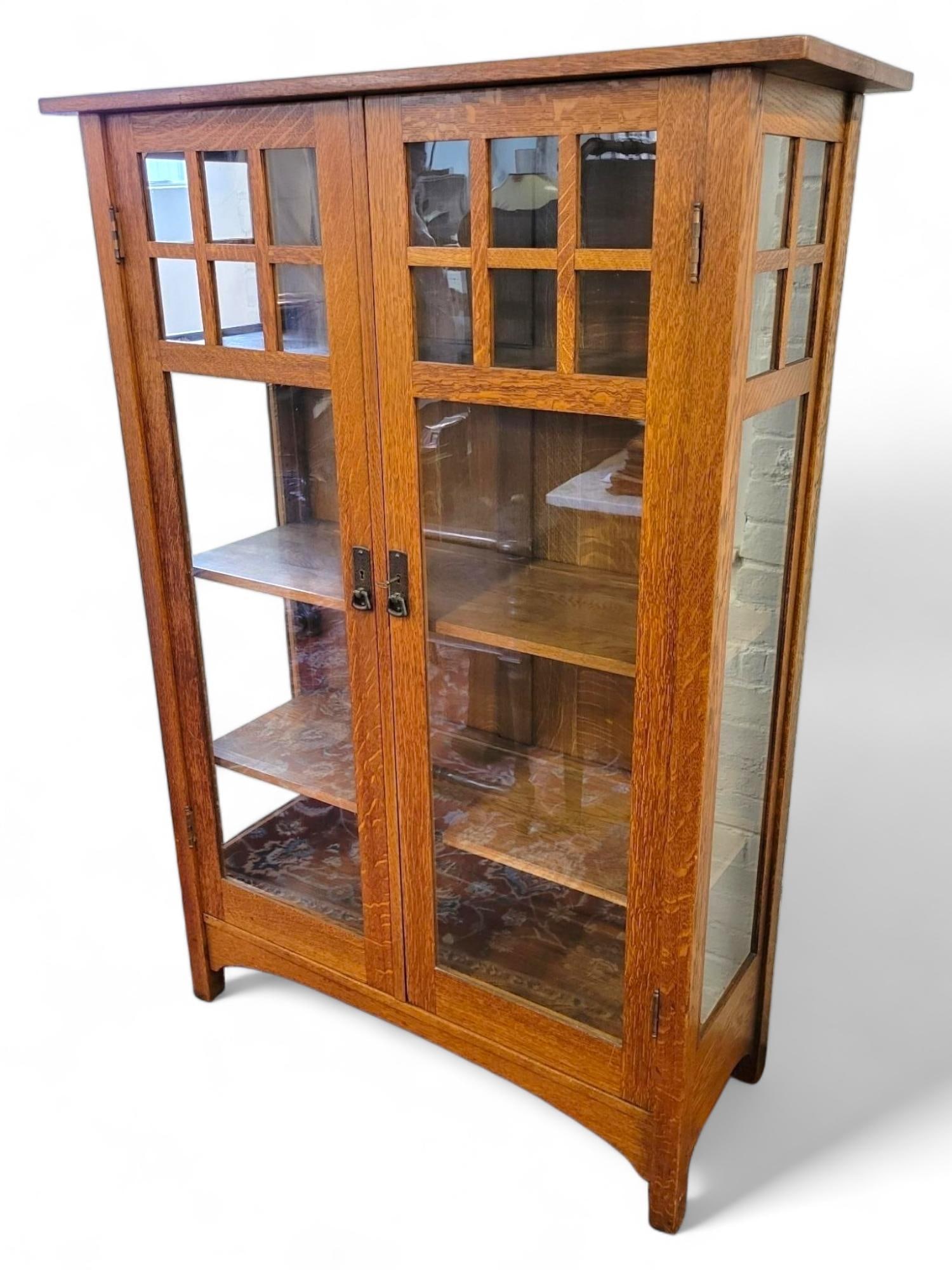 L & J.G. Stickley Oak China Cabinet No. 746 (1 of 20)