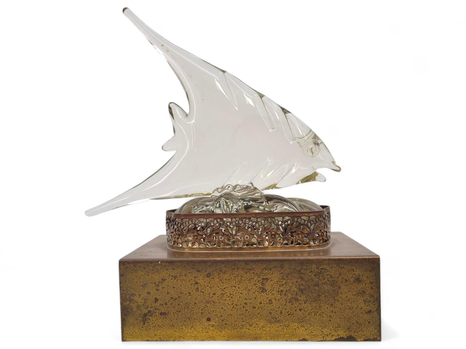 Unusual Vintage Art Deco Glass Desk Lamp (1 of 6)