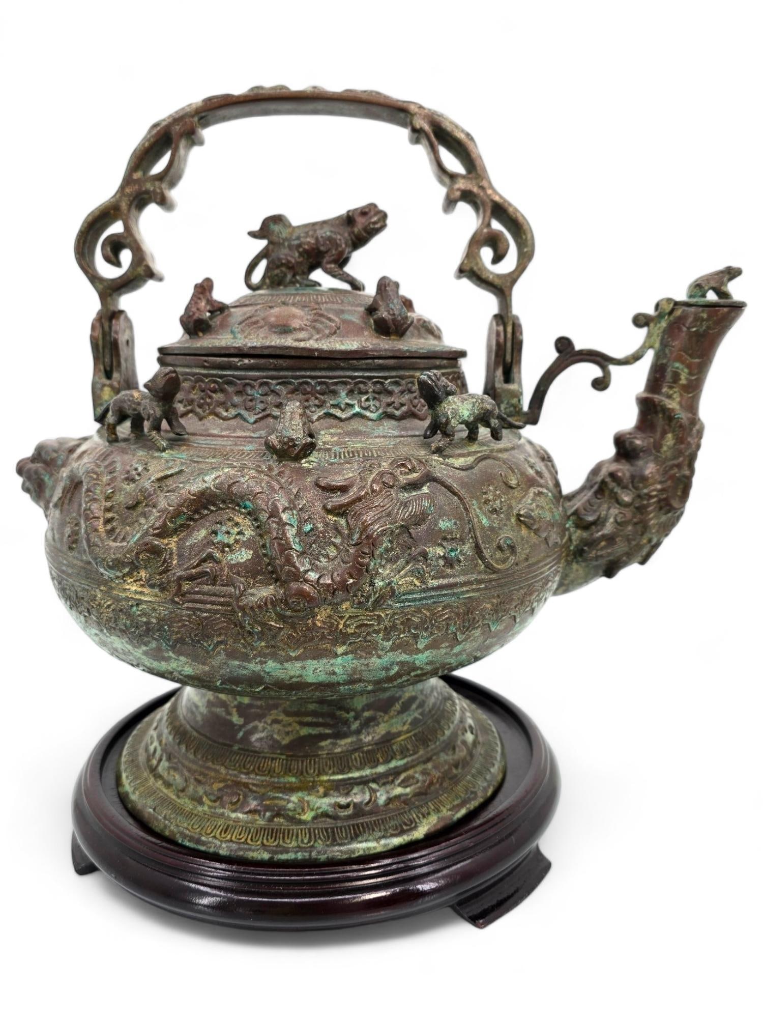 Late 19th C Malay Brunei Bronze Kettle Zoomorphic (1 of 20)