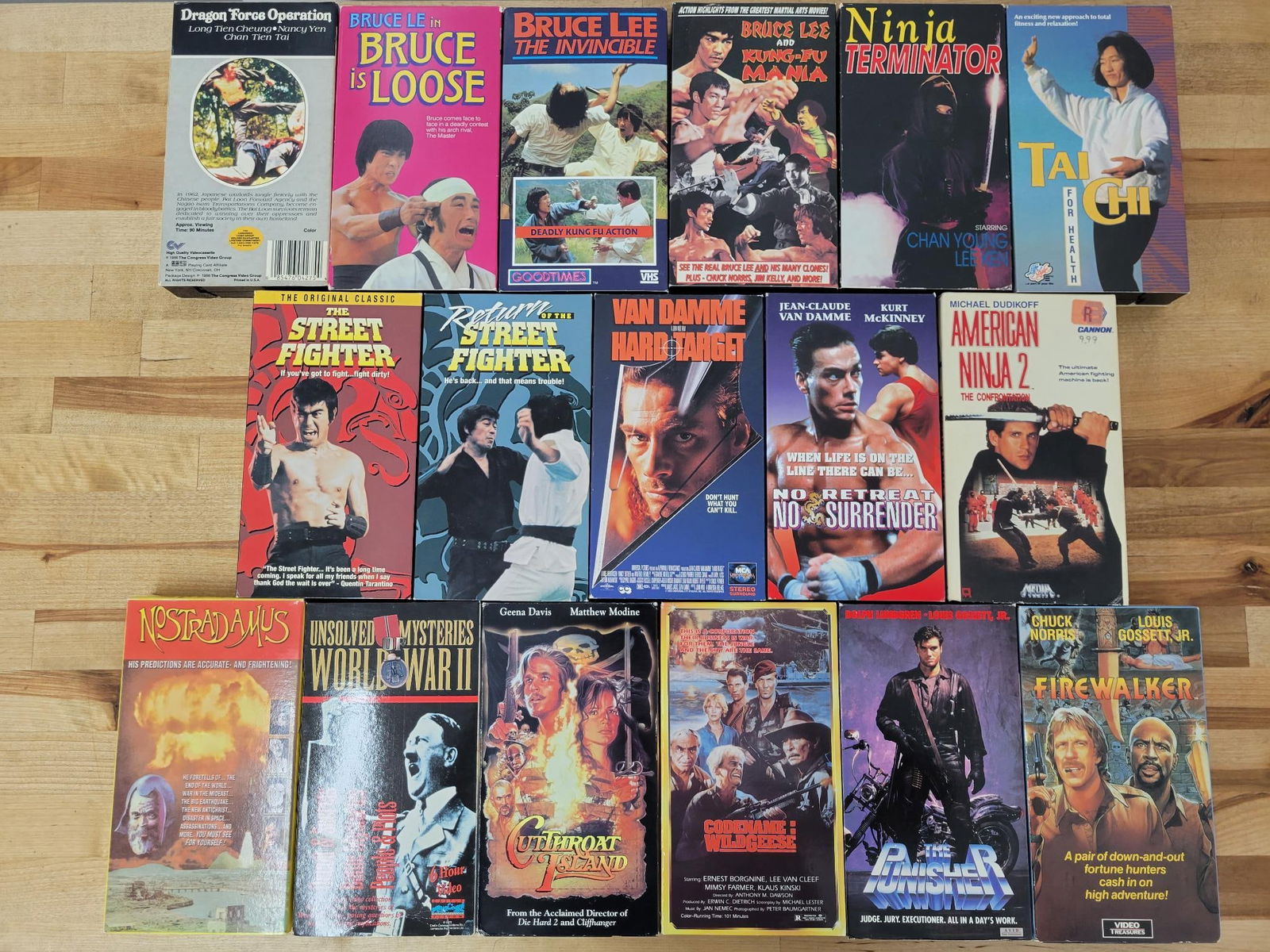 Vintage Martial Arts and Action VHS Collection (1 of 4)