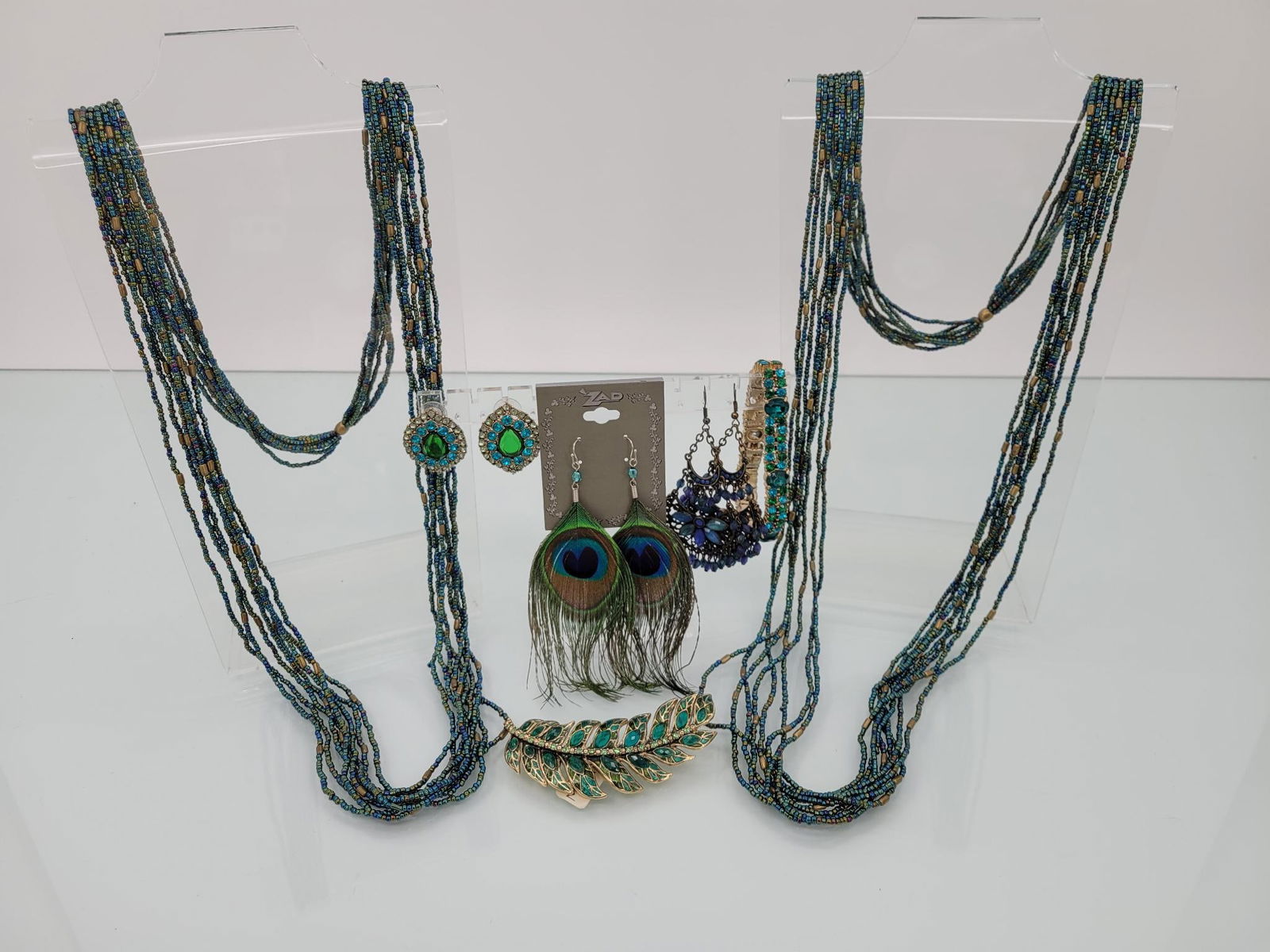 Peacock Colored Jewelry Lot (1 of 7)