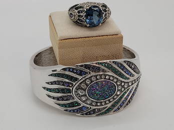 Victoria Wieck Peacock Ring And Watch