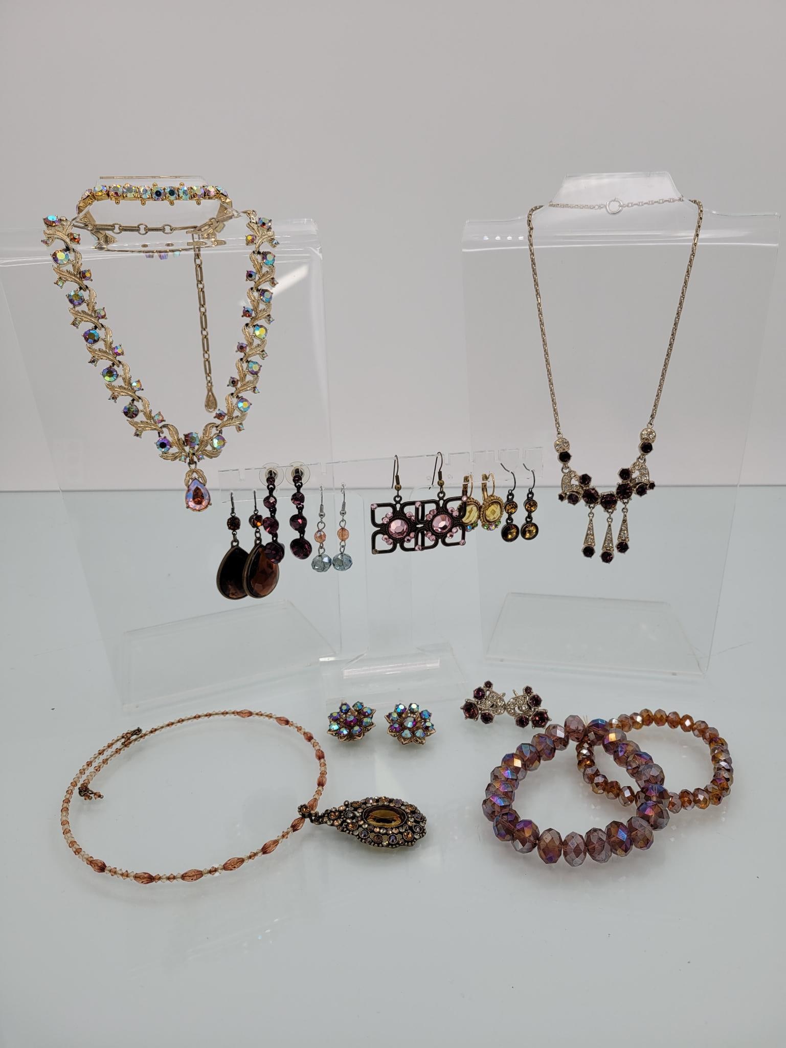 Iridescent Crystal Costume Jewelry Lot (1 of 12)