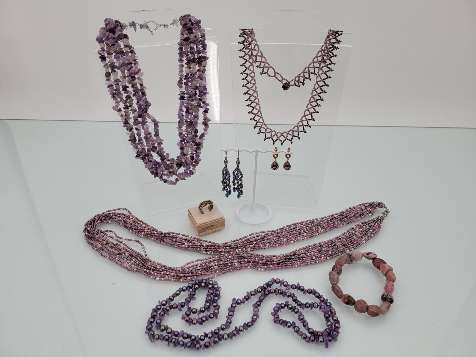 Amethyst And Purple Glass Toned Jewelry Lot (1 of 10)