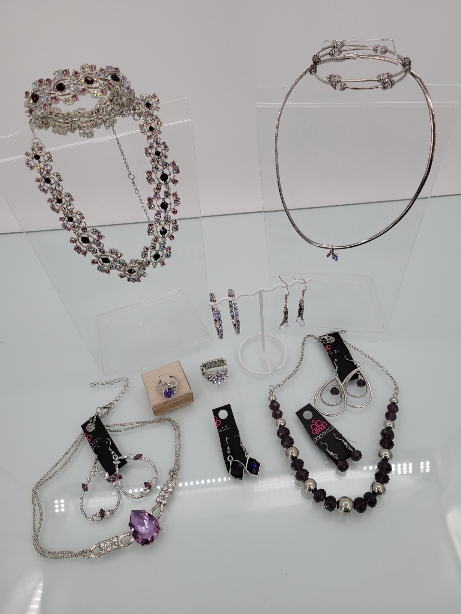 Silver Toned Tanzanite Themed Costume Lot (1 of 12)