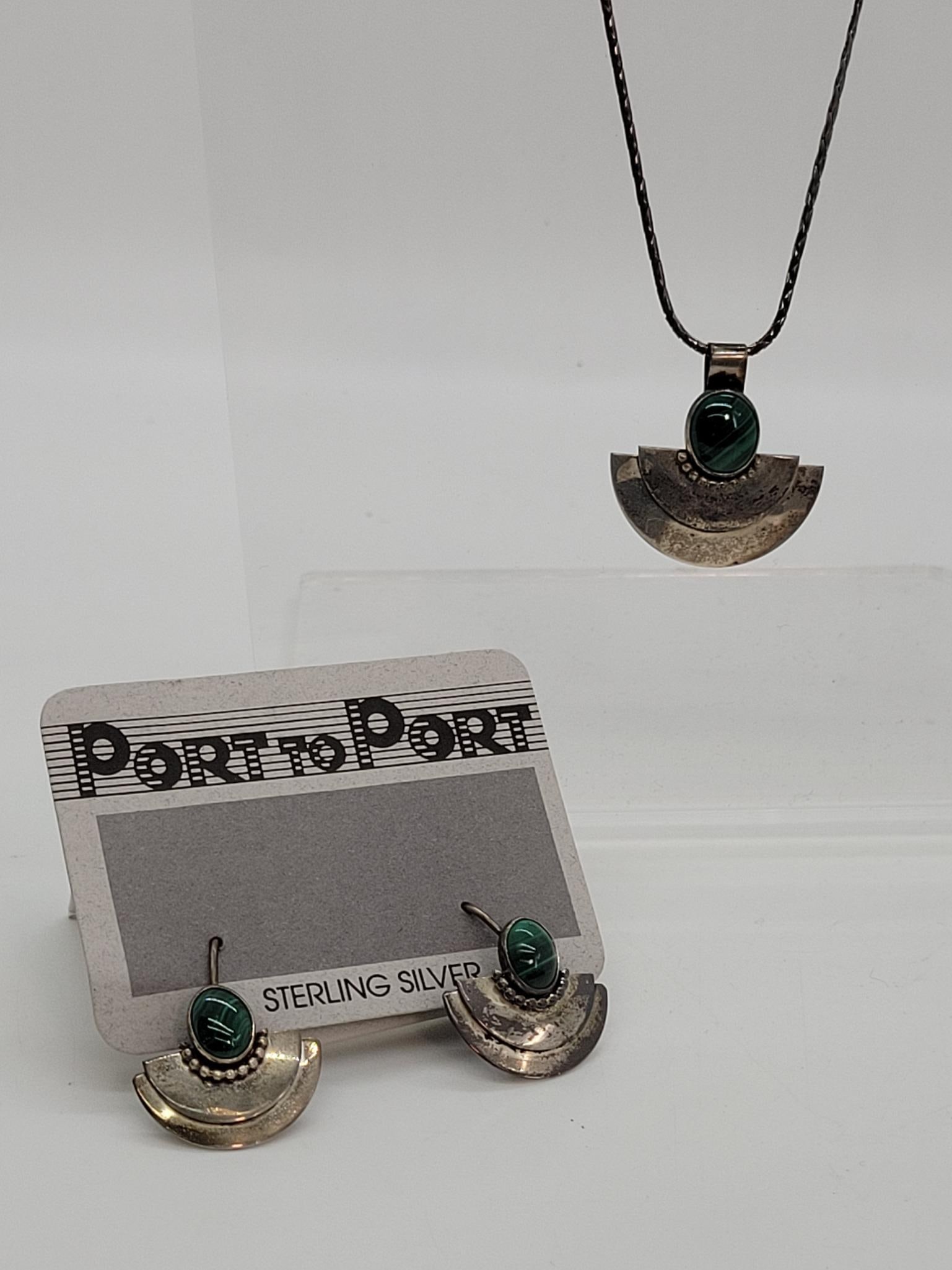 Vintage Silver And Malachite Set (1 of 10)