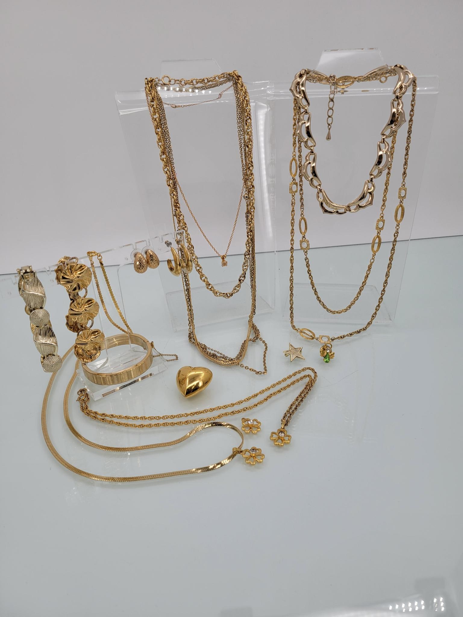 Jumbo Lot Of  Gold Toned Costume Jewelry (1 of 12)