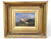 Joseph Van Dieghem (1843-1885) Oil on Board