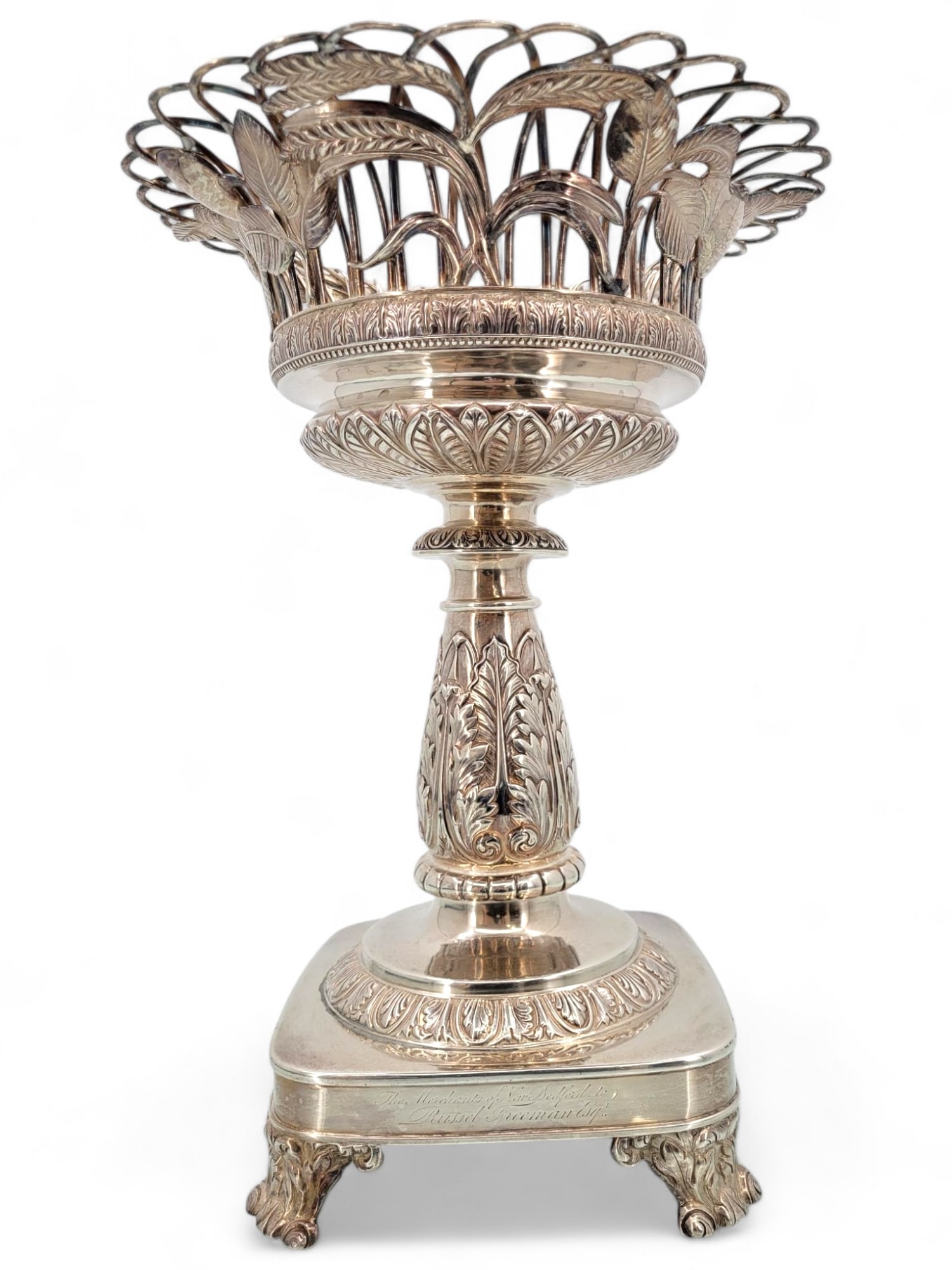 Sterling Silver Compote - Dated 1829 - 50.88 ozt (1 of 13)