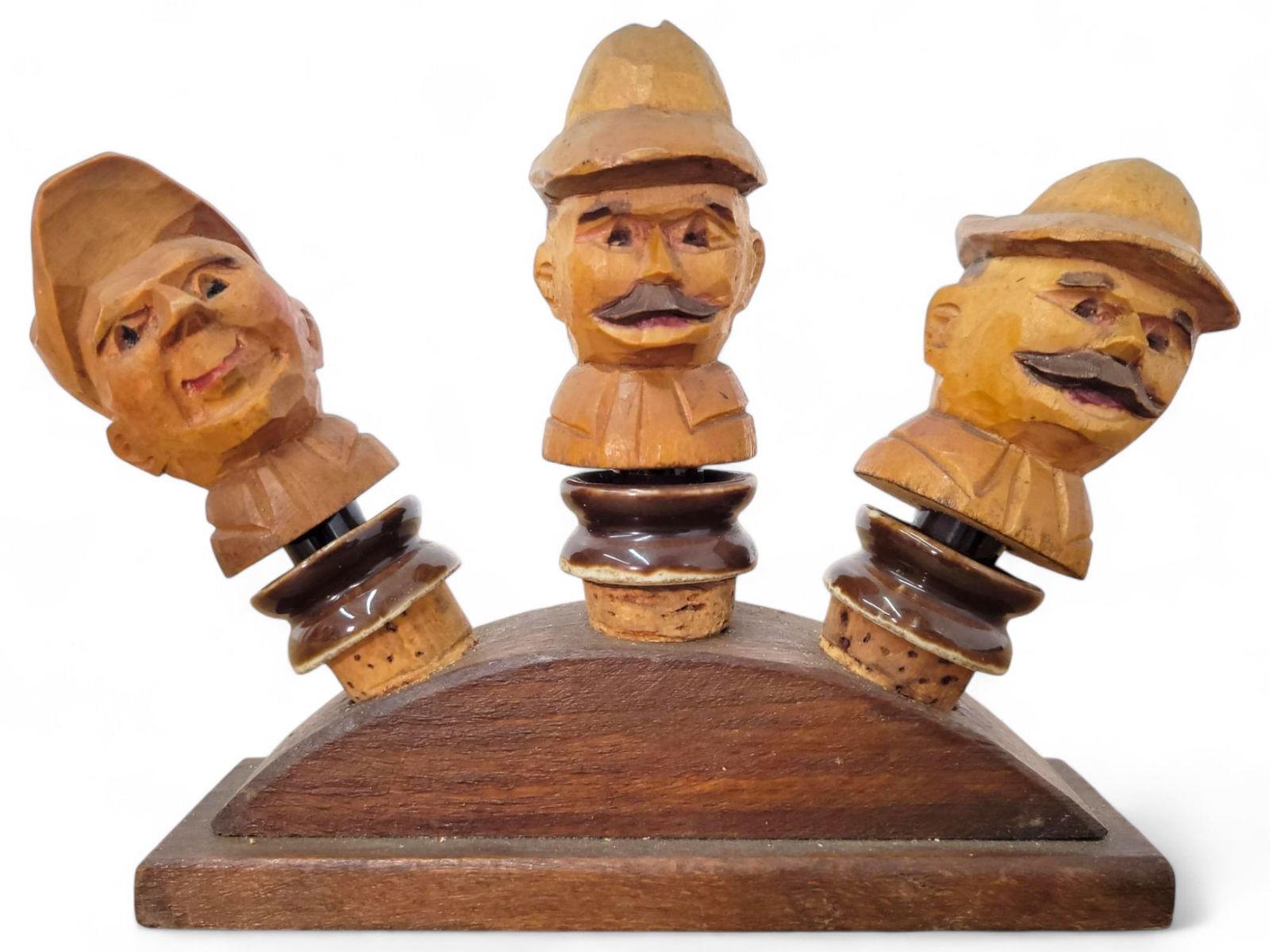 Hand-Carved Wooden Bottle Stoppers (1 of 5)