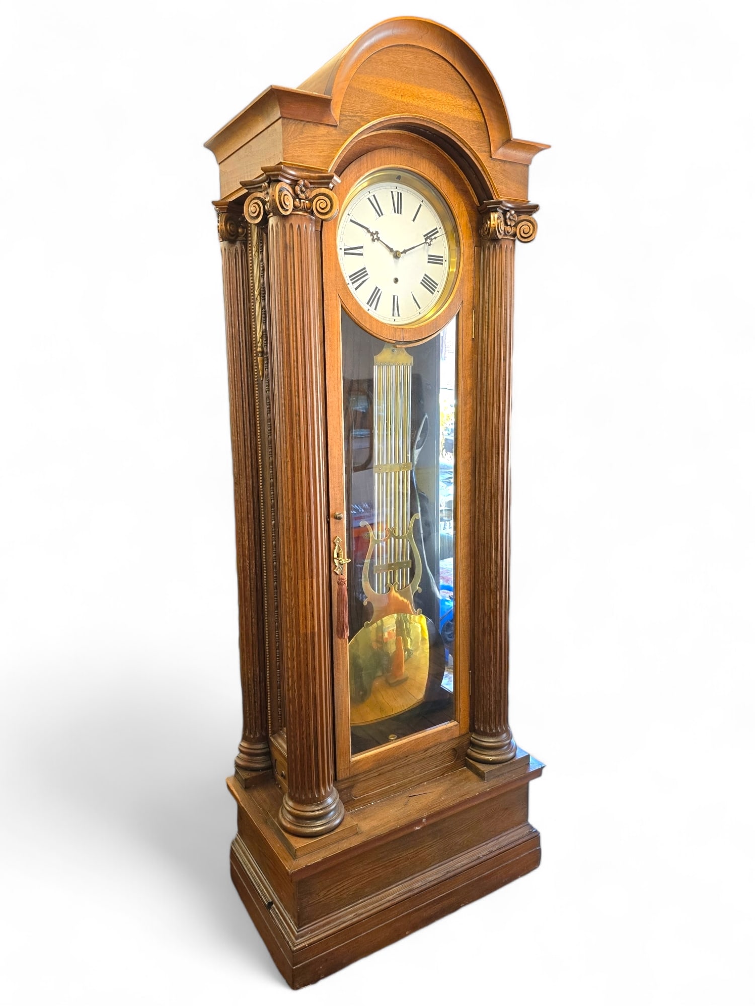 Antique Pinwheel Regulator Tall Case Clock (1 of 13)