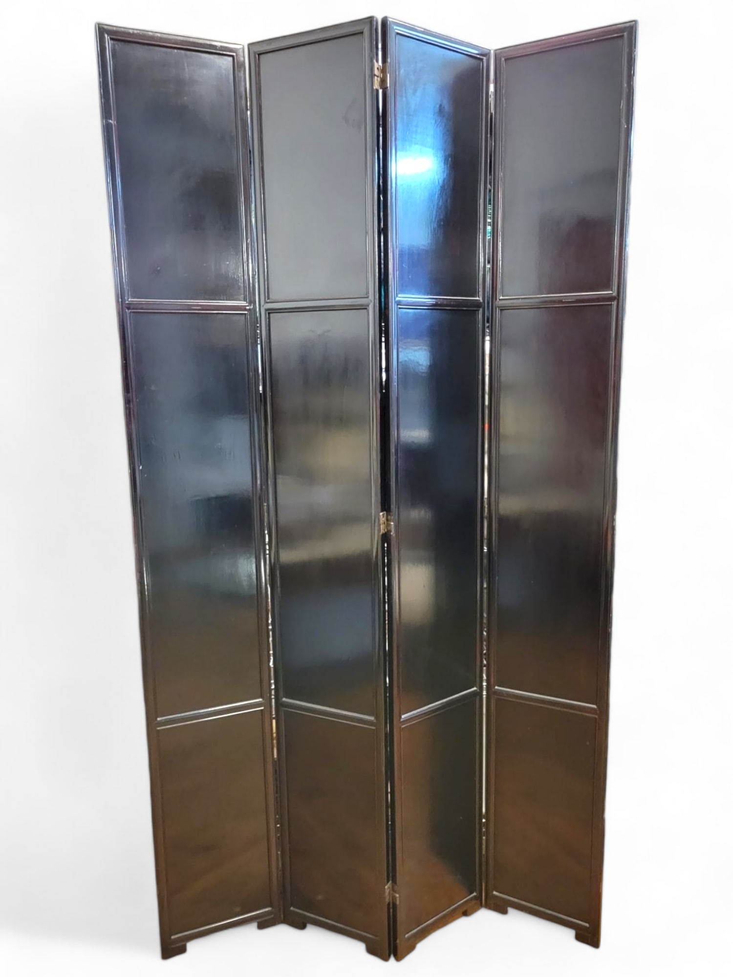 Black Lacquered Wooden Room Divider Screen (1 of 9)