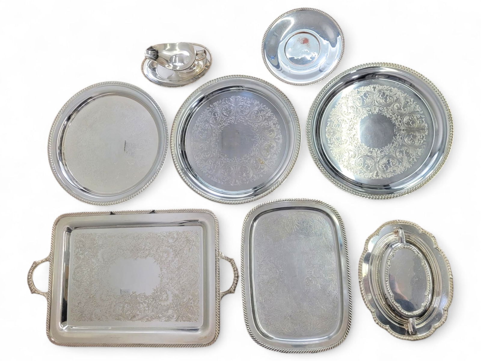 Collection of Silver-Plated Trays (1 of 20)