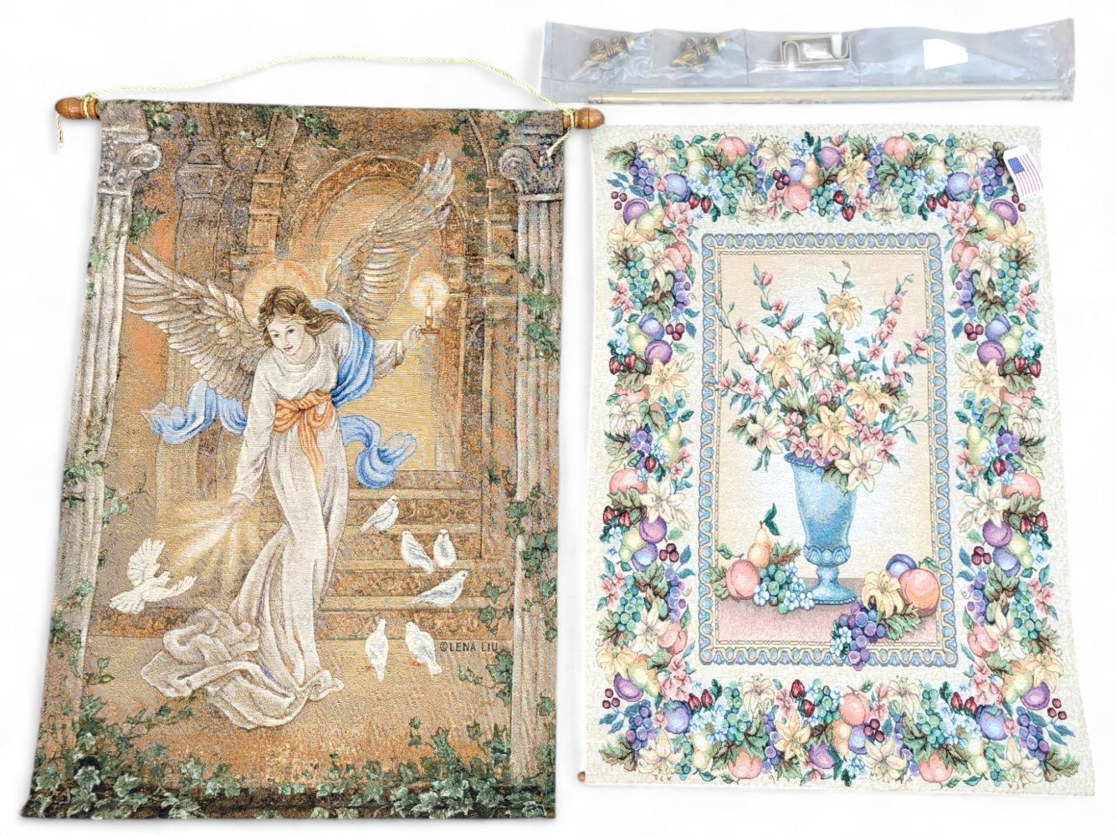 Decorative Tapestries with Rods (1 of 6)