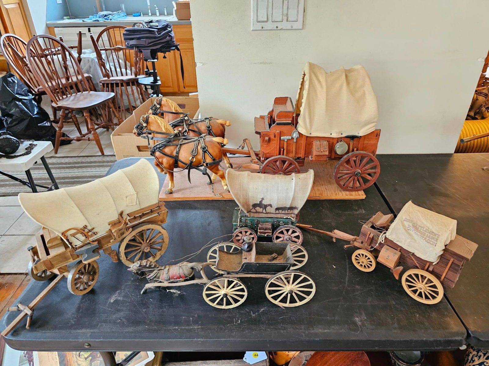 Collection of Wooden Stagecoaches & Covered Wagons (1 of 11)