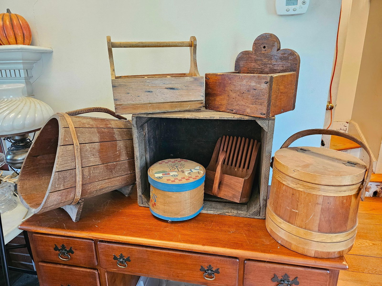 Group of Antique Wooden Household D?cor (1 of 12)