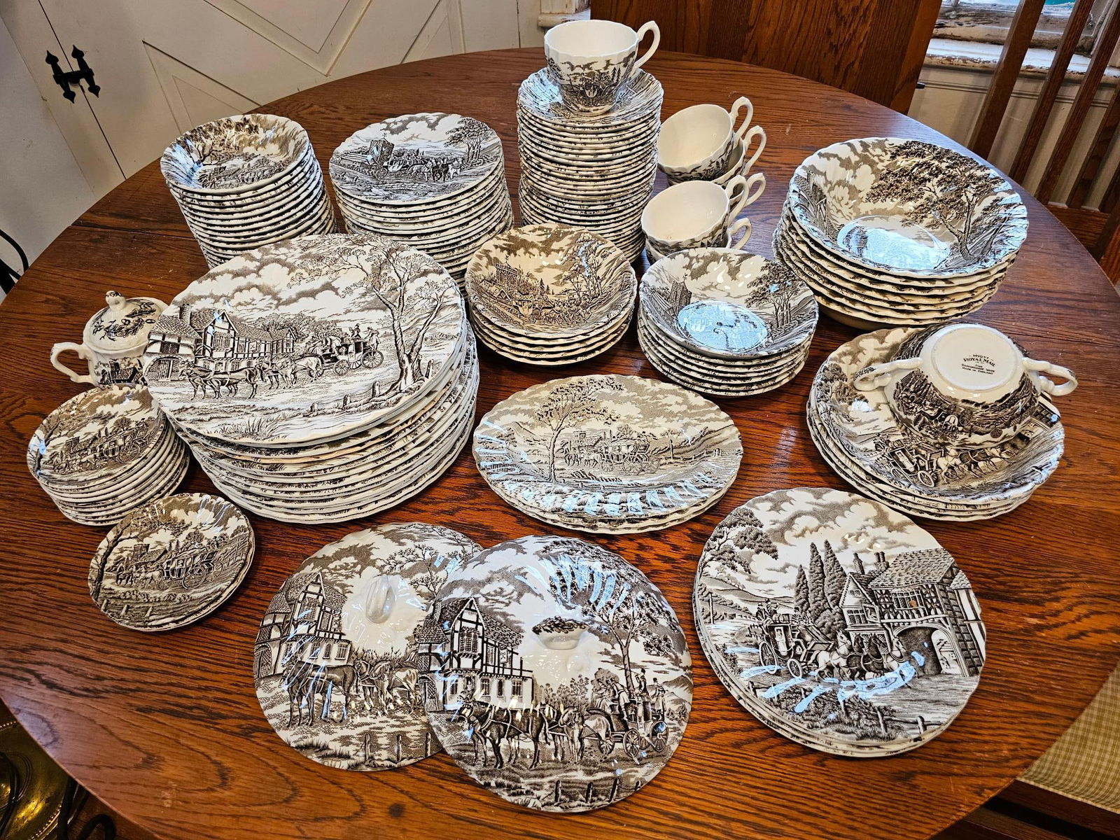 Staffordshire Royal Mail China Set - Serv for 12 (1 of 18)