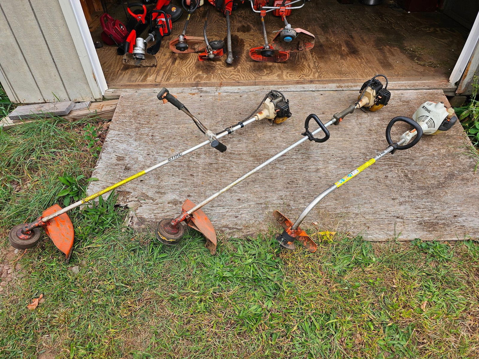 Lot of 3 STIHL Gas Weed Wacker's / Trimmers (1 of 15)