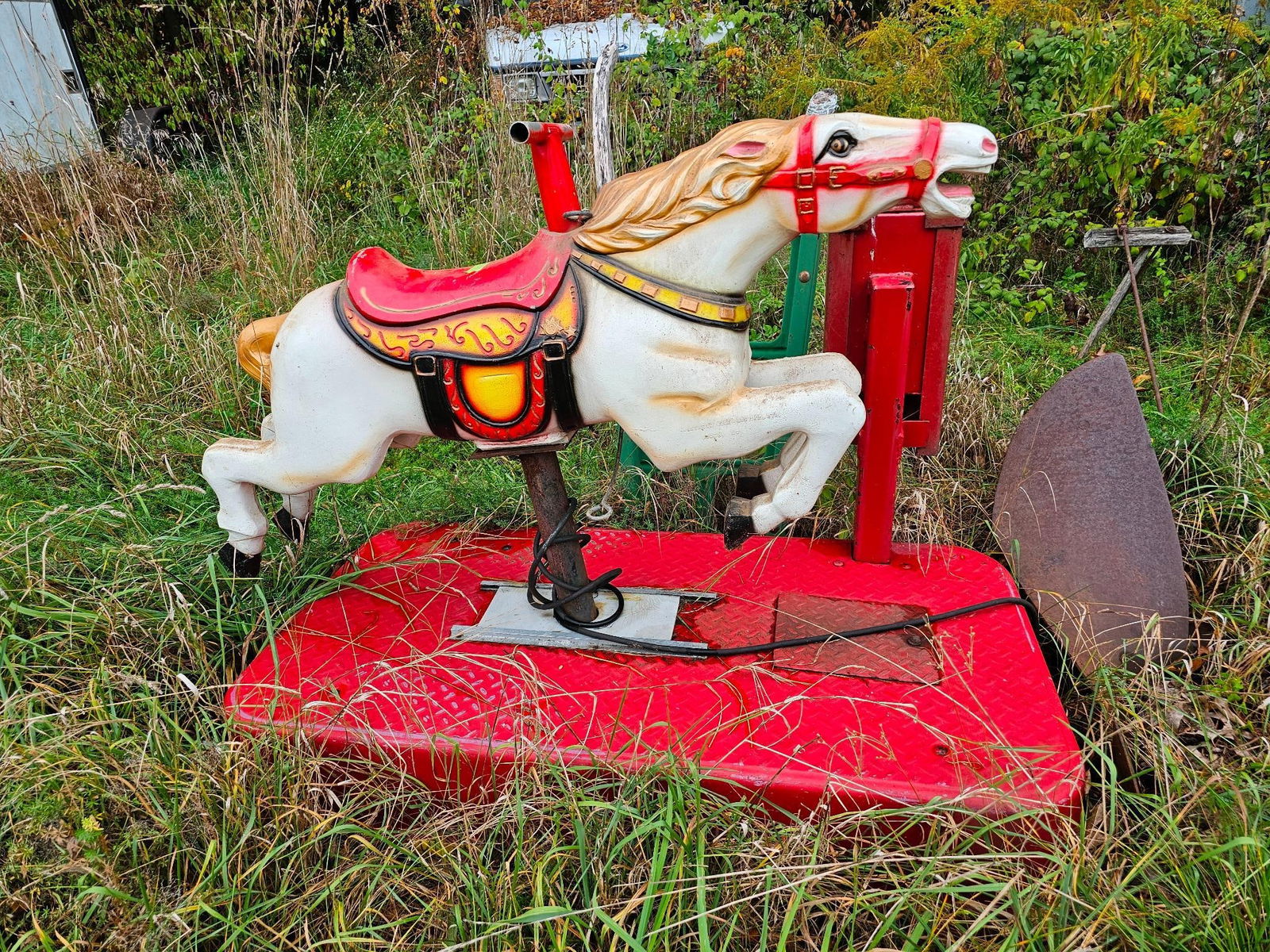 Vintage Amusement Equipment Kiddie Ride Horse (1 of 13)